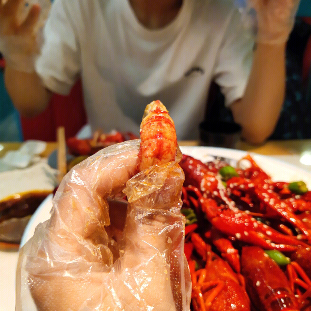 吃龙虾图真实图片