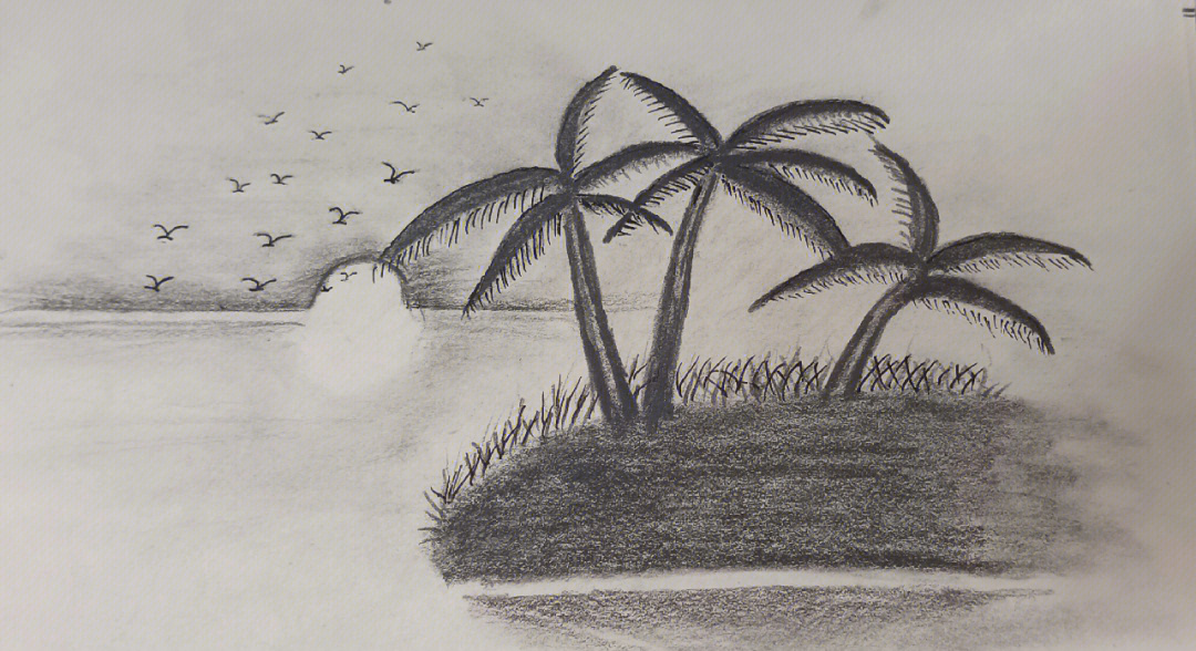 椰子树怎么画简单好看图片