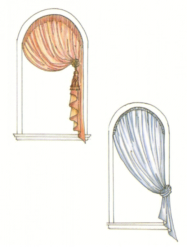 门窗圆弧的手工画法图片