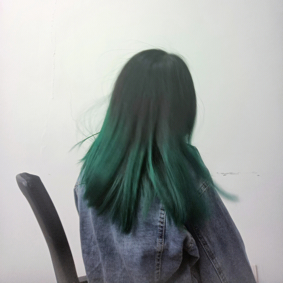 黑绿头发颜色效果图图片