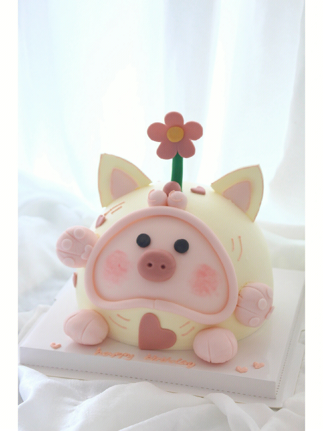 可爱猪猪蛋糕
