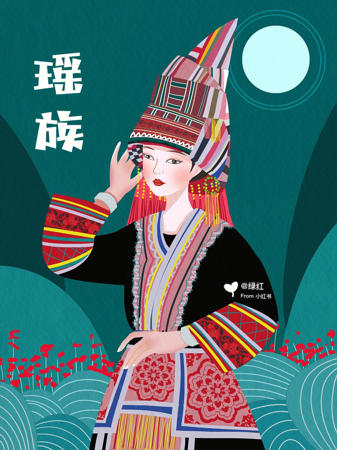 瑶族文化绘画图片