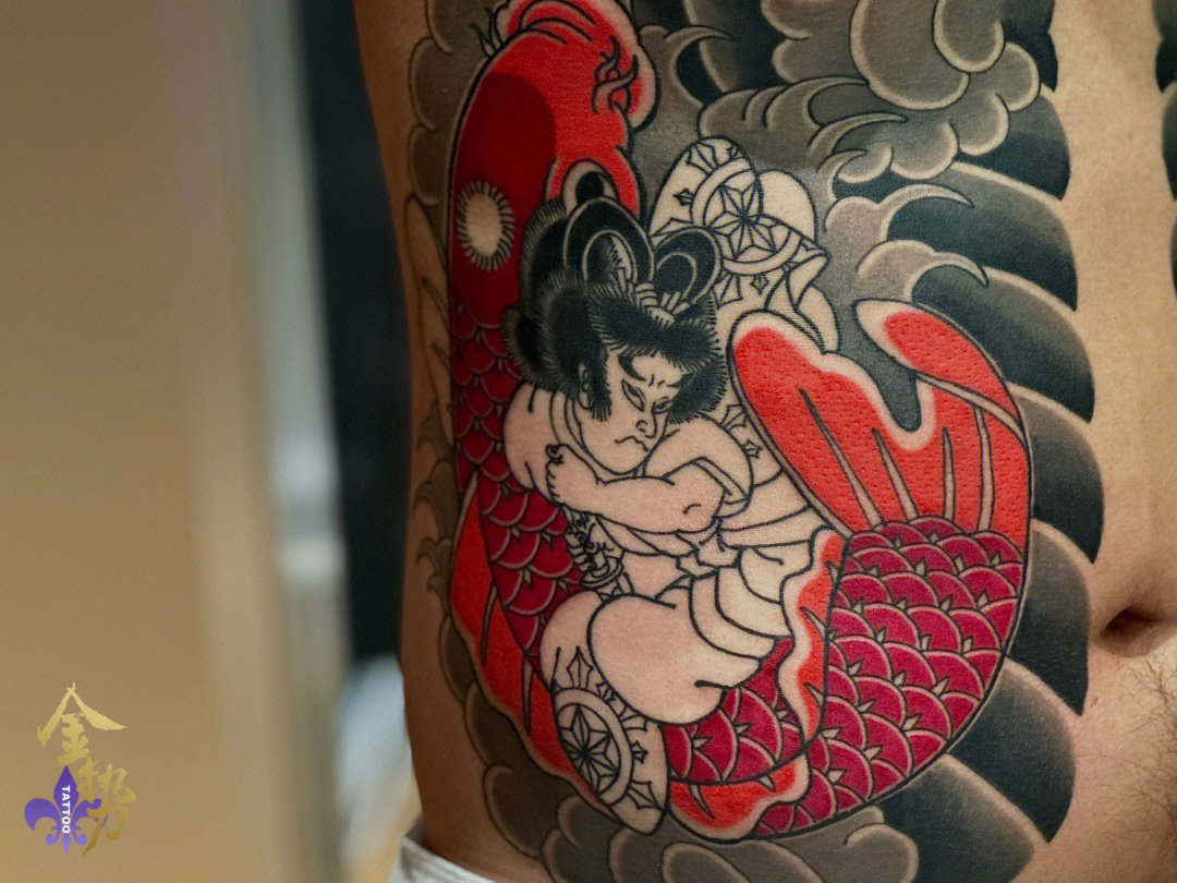 老传统开衫进度#刺青  #tattoo  #纹身  #日式老传统  #开衫纹身
