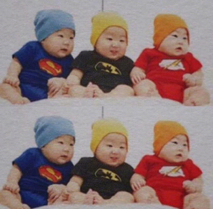 超人回来了三胞胎完整图片