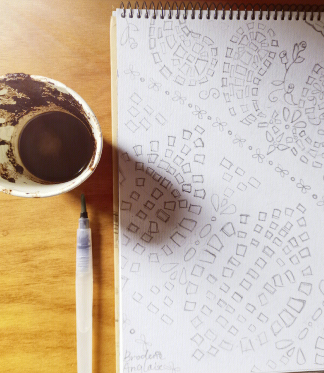 咖啡渣作画教程图片