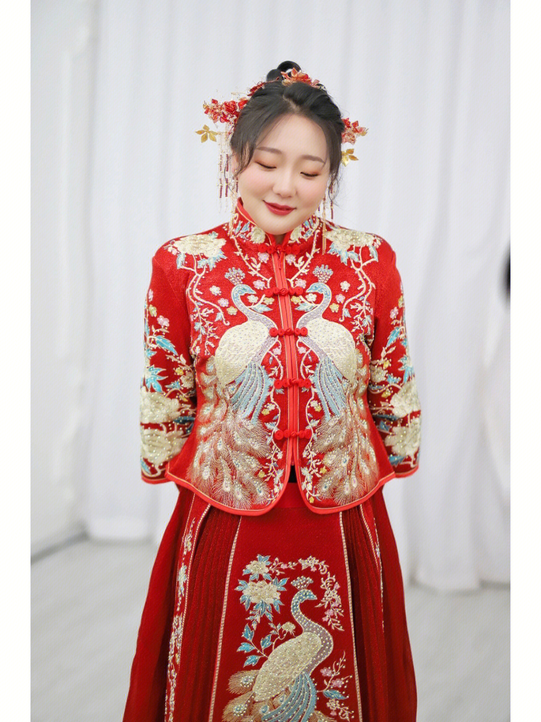 碰撞尤其是极貝有特色的中国红色调手工剌绣精雕细琢9797——96