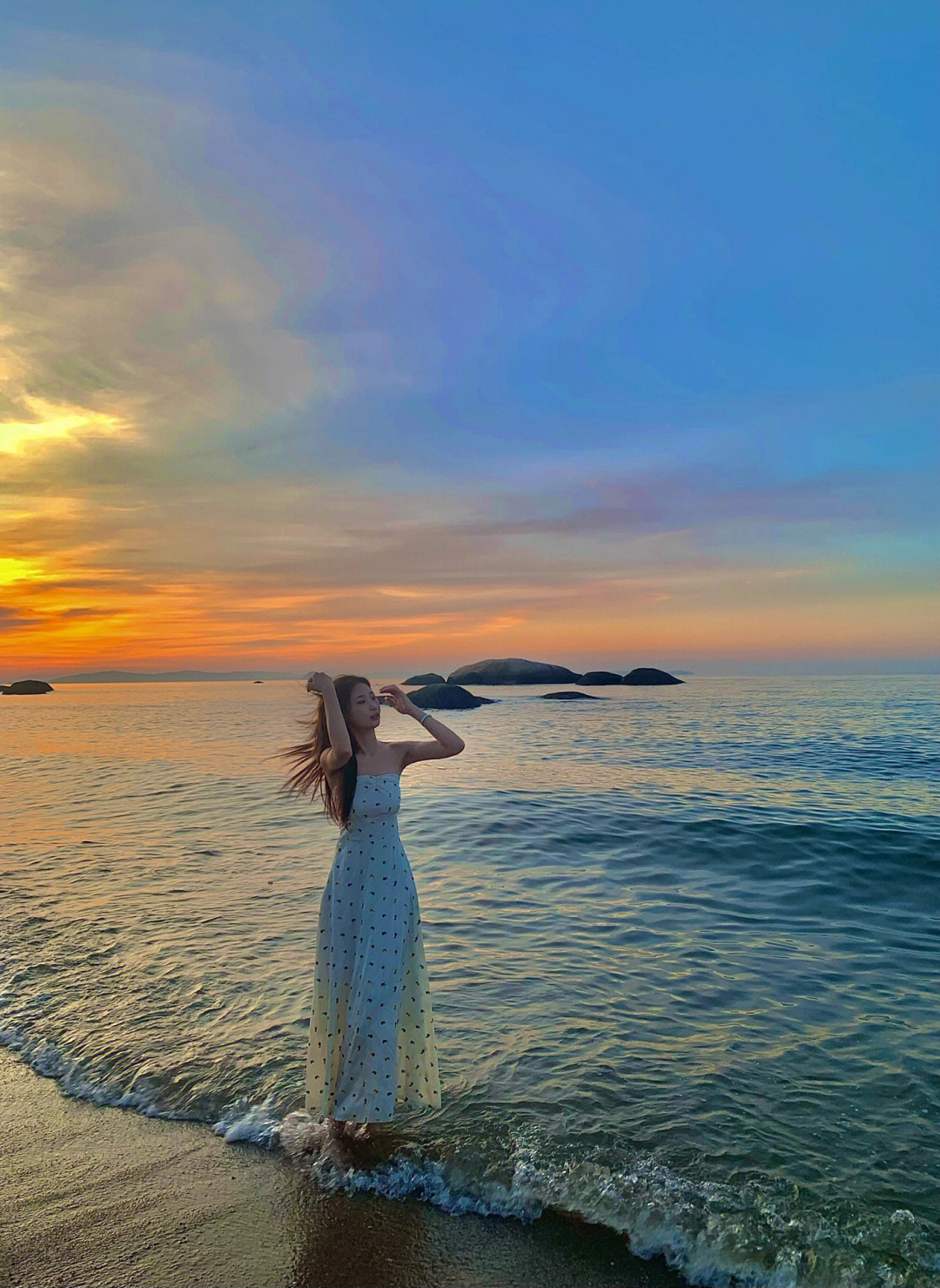 厦门黄厝海滩日出来自凌晨520的浪漫