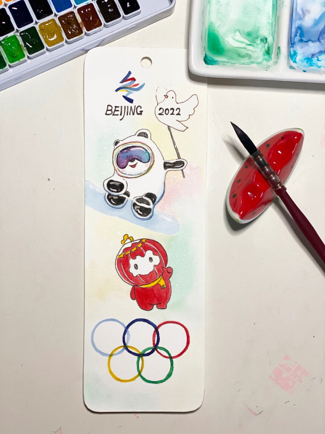 2022年冬奥会创意书签图片