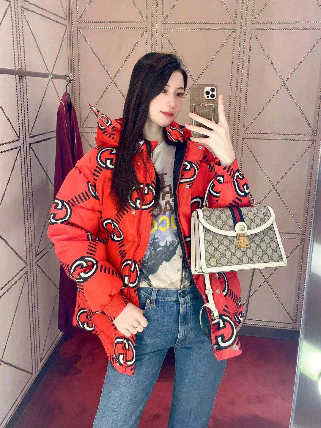 gucci羽绒服女图片