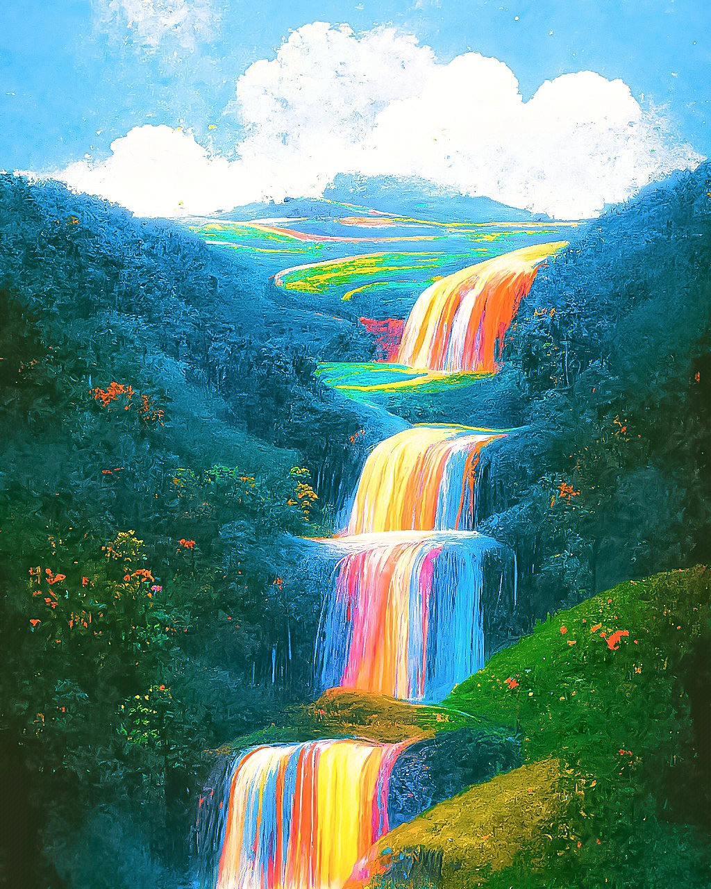 彩虹瀑布