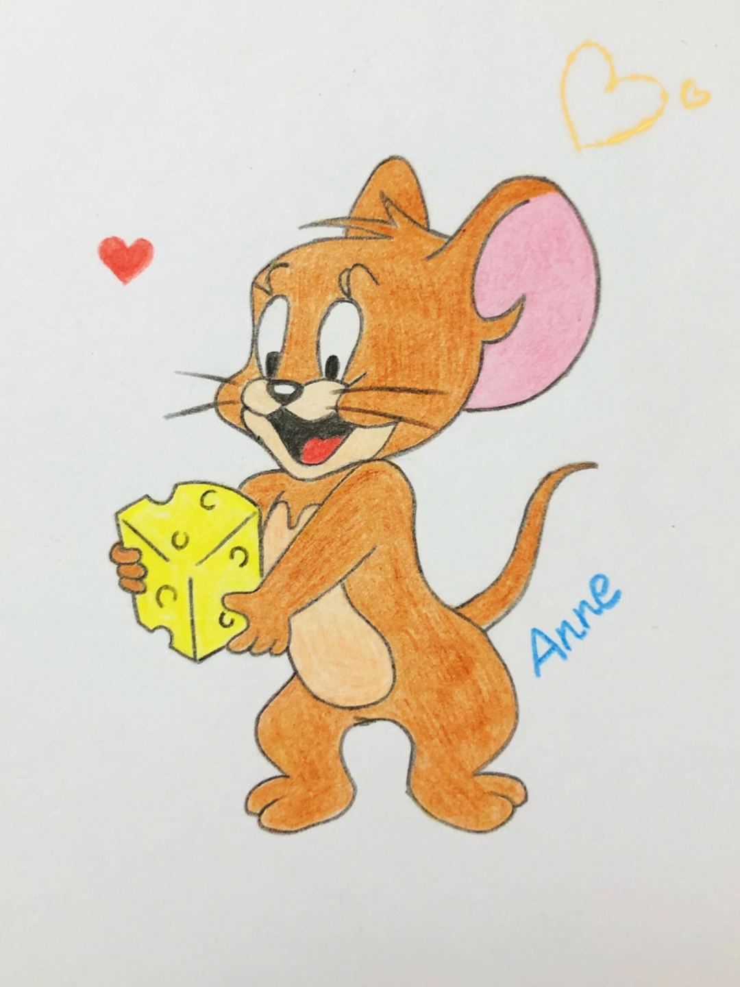小老鼠简笔画彩色图片