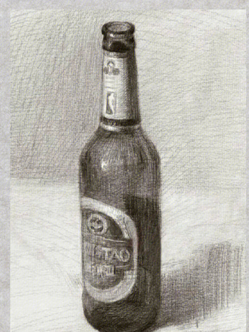 酒瓶素描画法步骤图片图片
