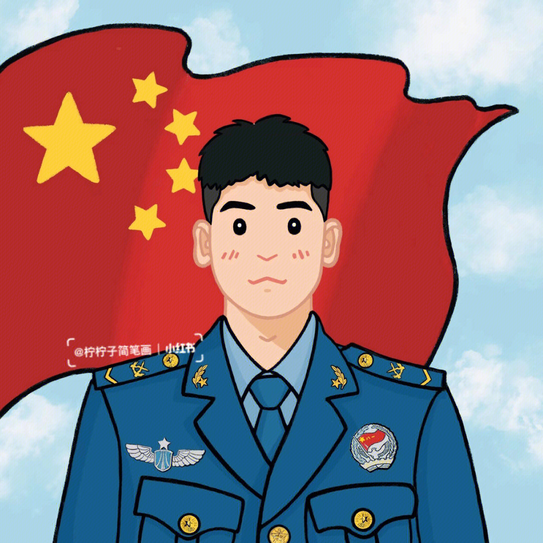 手残党学简笔画之头像73兵哥哥头像