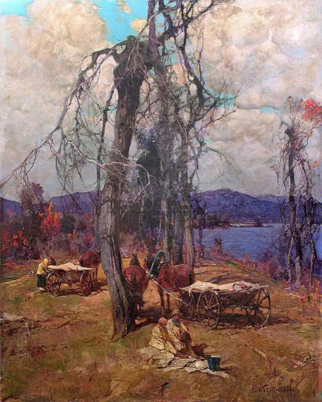 浓郁的油画色彩乌克兰画家列斯尼科夫作品