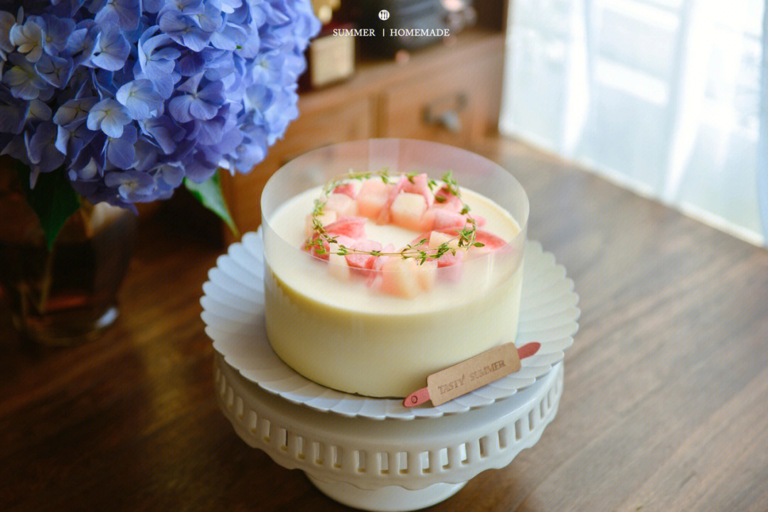 生日蛋糕水蜜桃夹心乳酪蛋糕