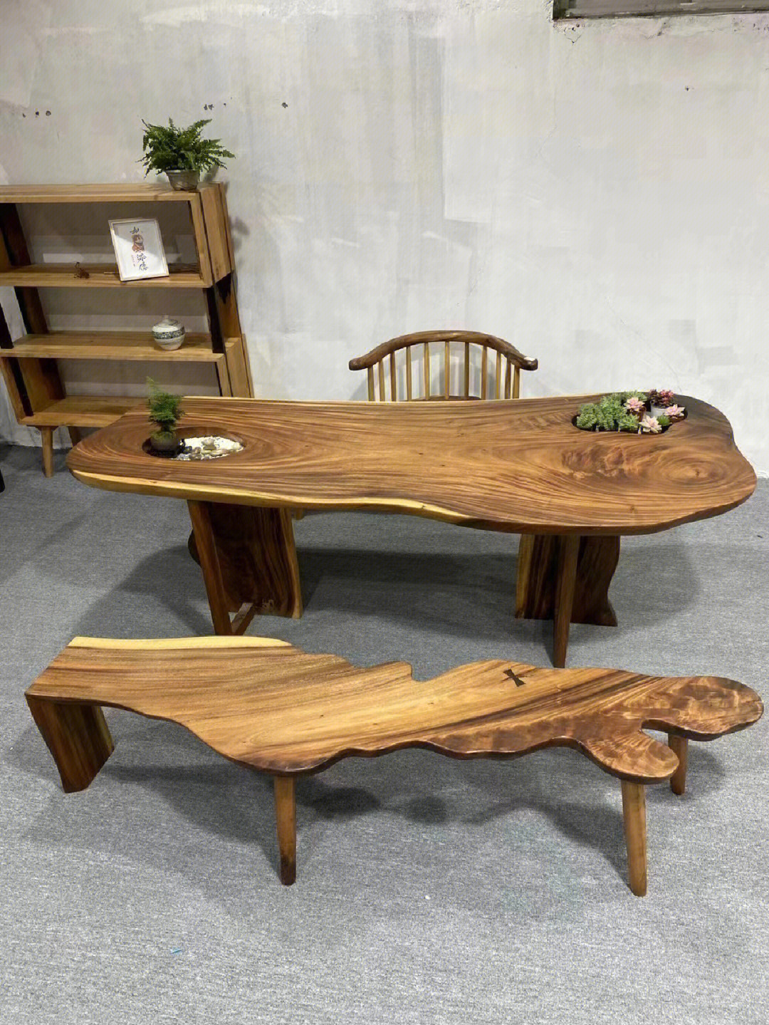 设计感十足的实木大板桌
