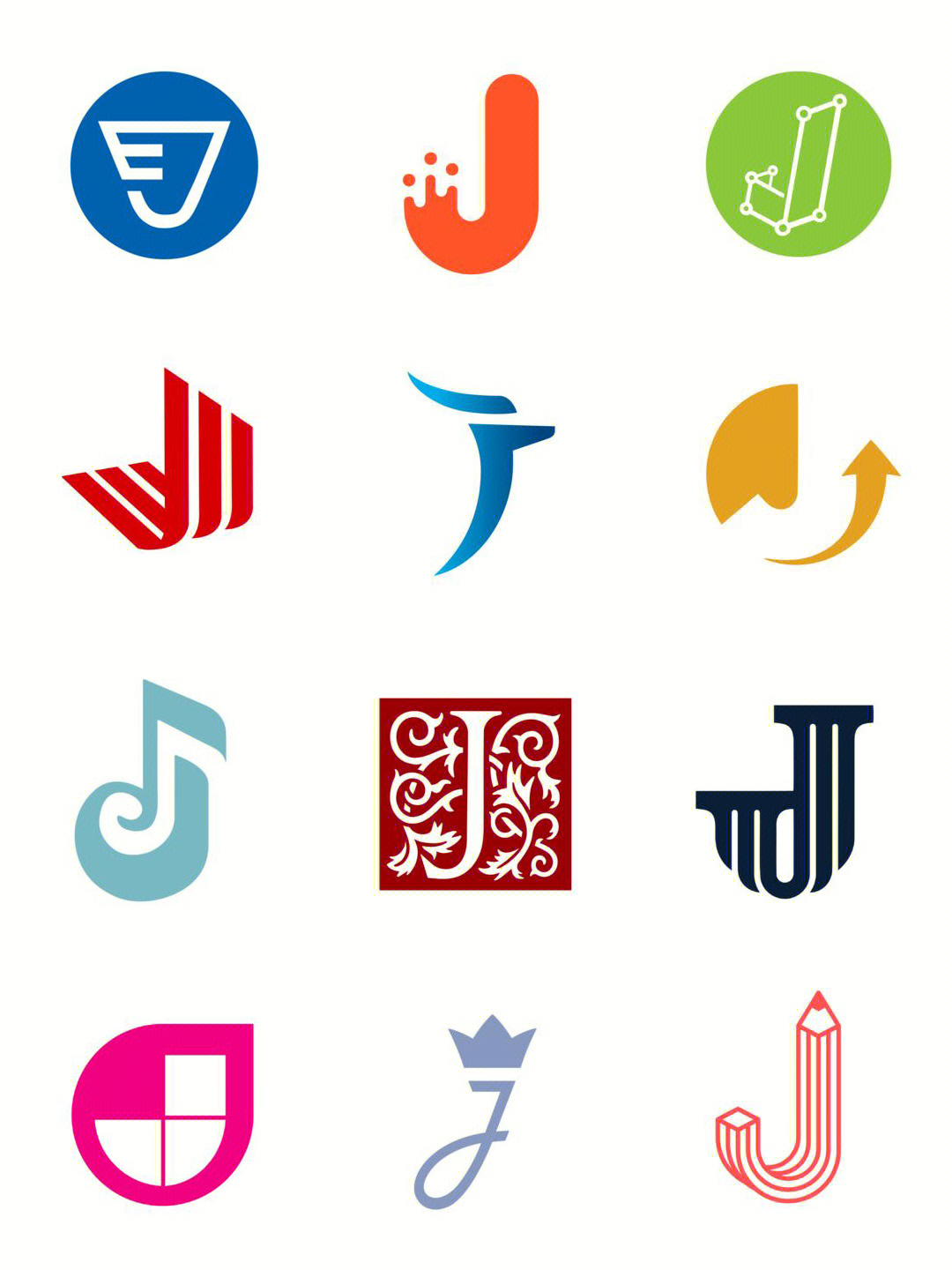 字母jlogo设计创意灵感分享