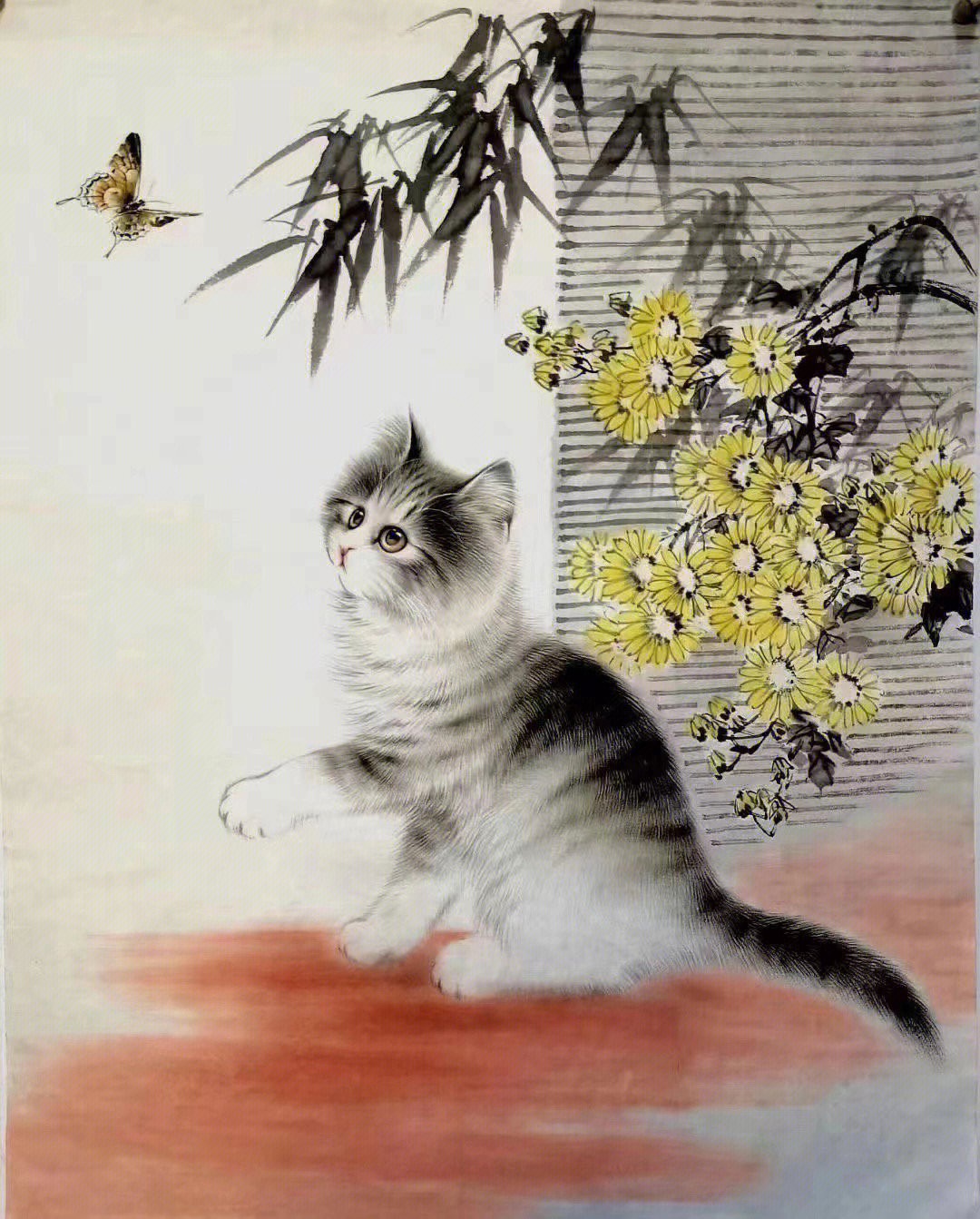 继孙菊生之后又一画猫大家,当代猫王秦文轩作品之美