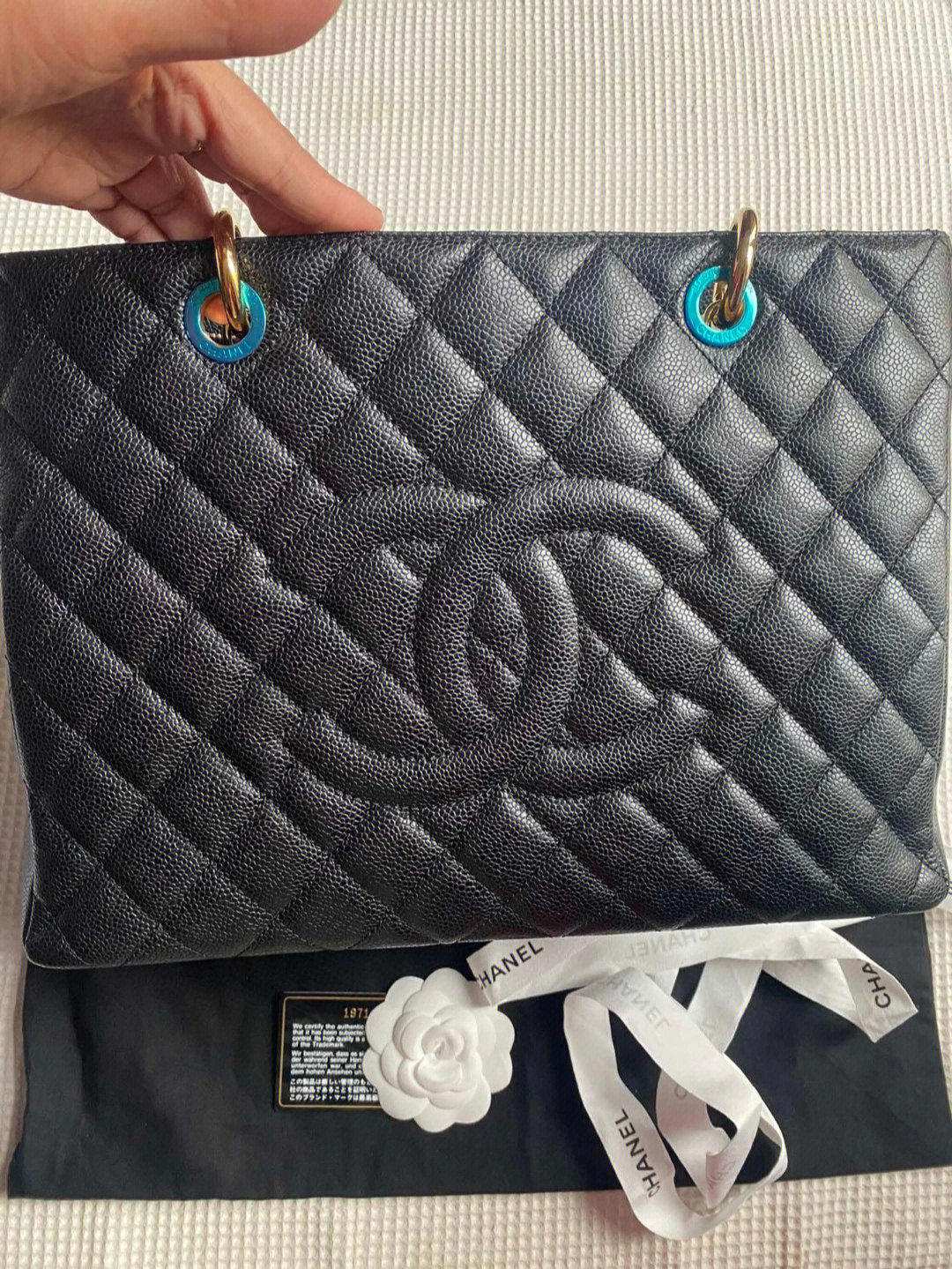 chanel gst 黑金荔枝皮 19开 标准全新 16400