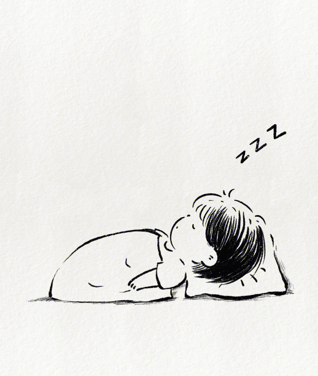 睡觉简易画法图片