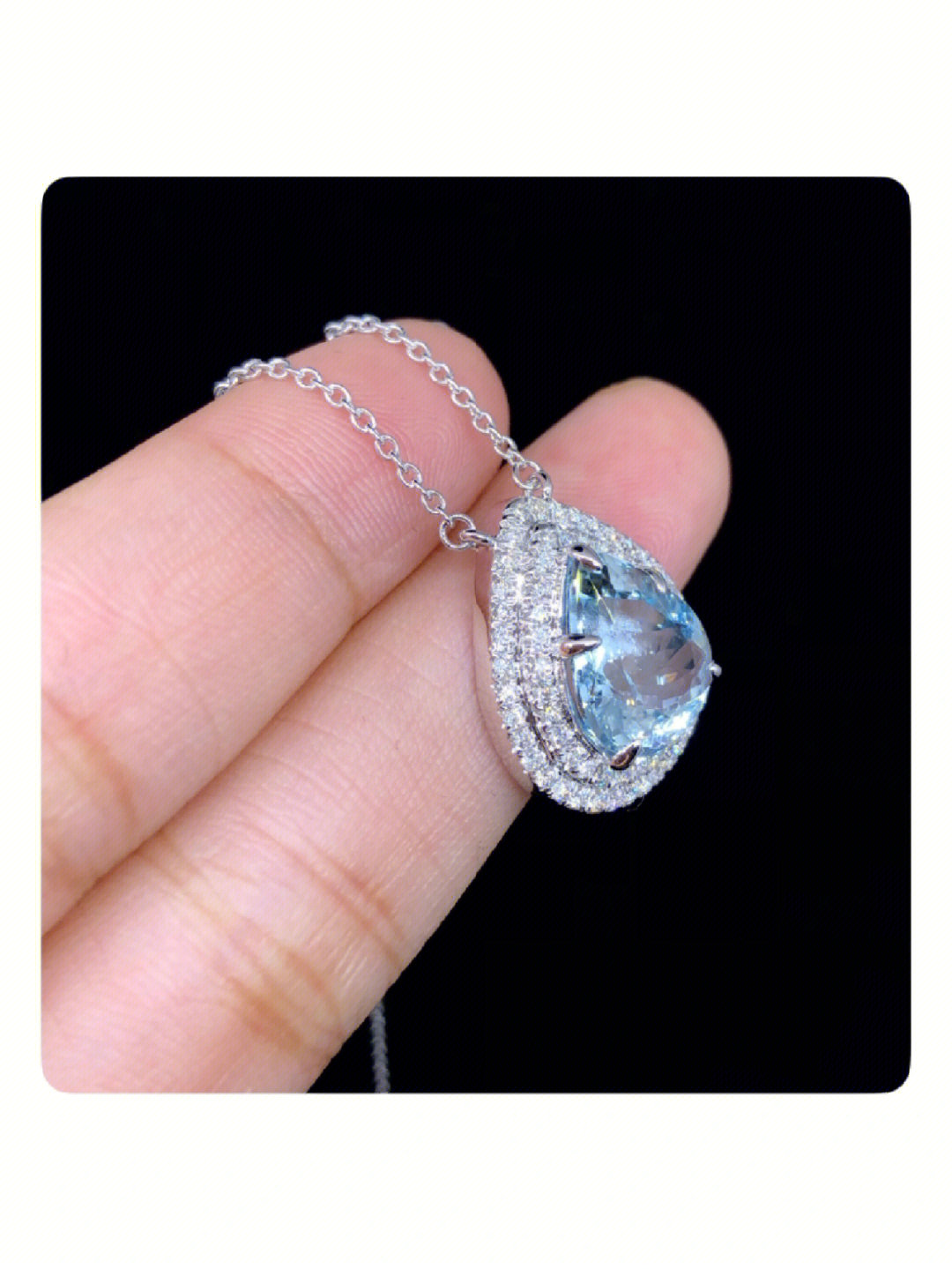蒂芙尼海蓝宝石项链图片