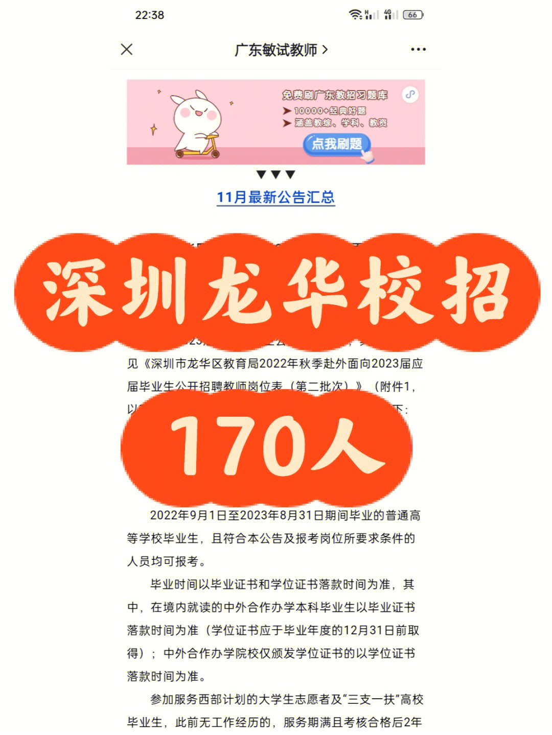 又又又来了深圳龙华招聘教师170人60