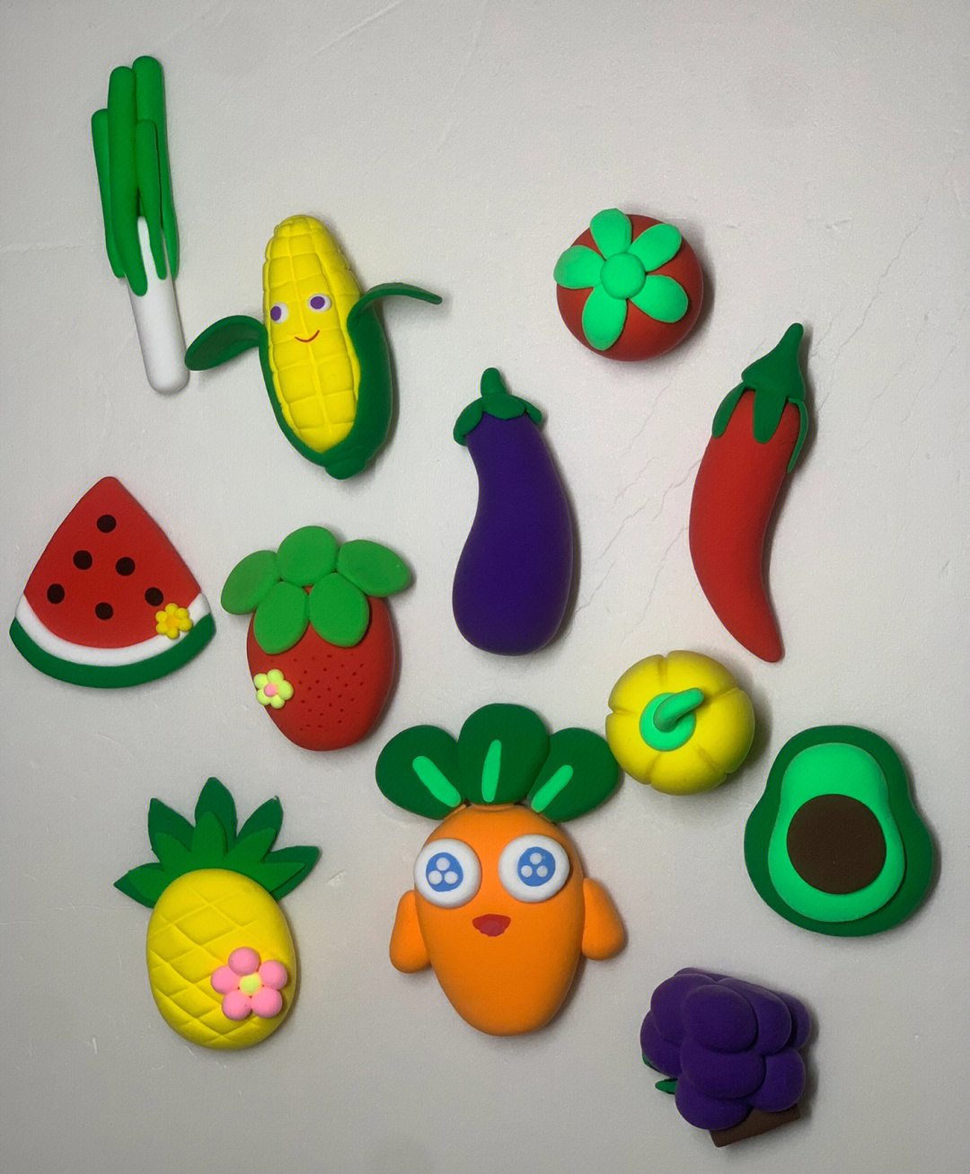 超轻粘土蔬菜水果教程图片