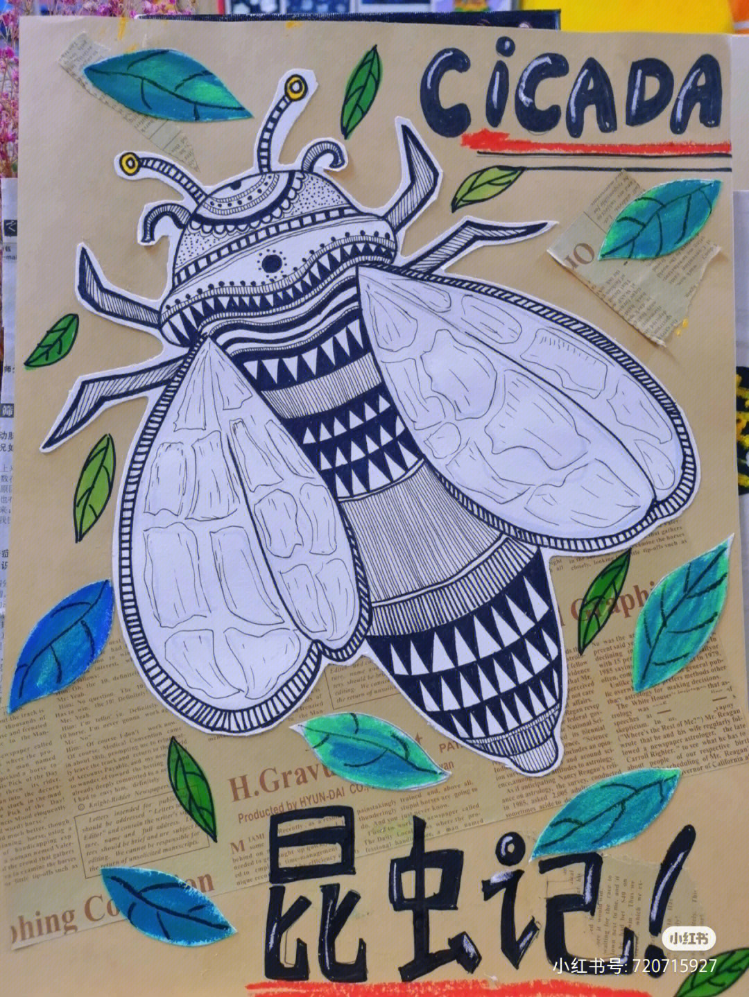昆虫记绘画作品图片