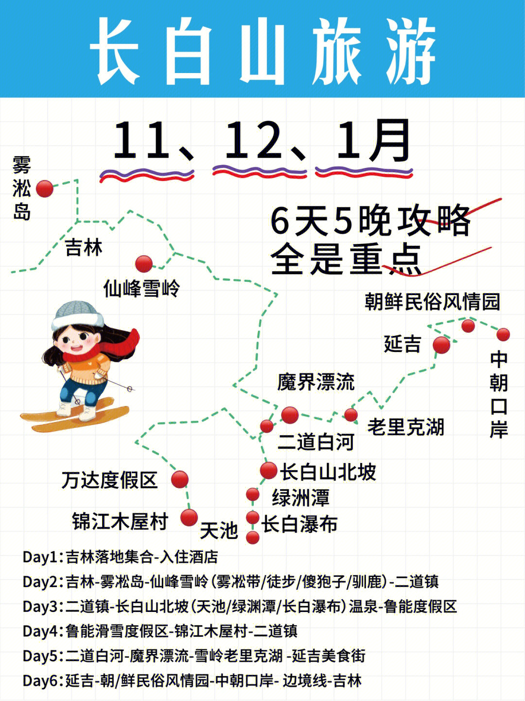 长白山滑雪场地图高清图片