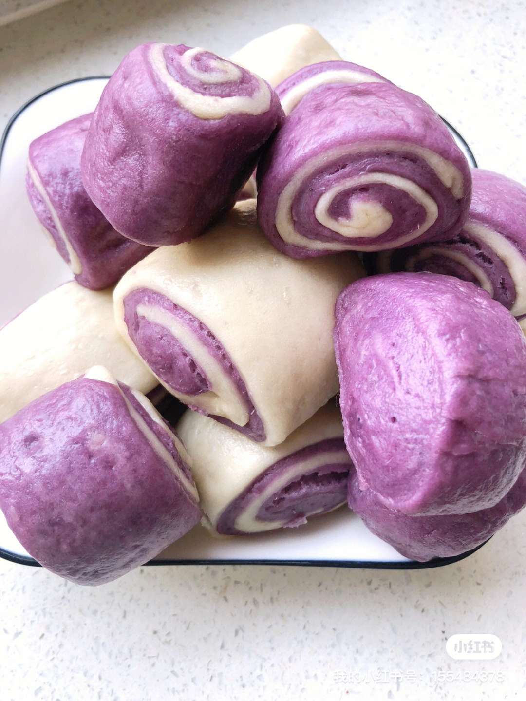 牛奶紫薯馍馍图片