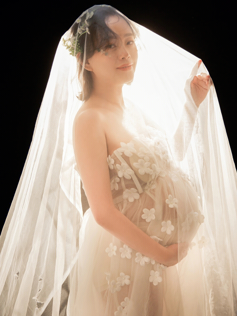 孕妇婚纱照9月图片