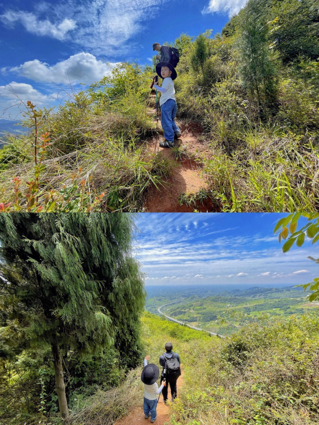 成都周边亲子徒步爬山龙泉山山脊