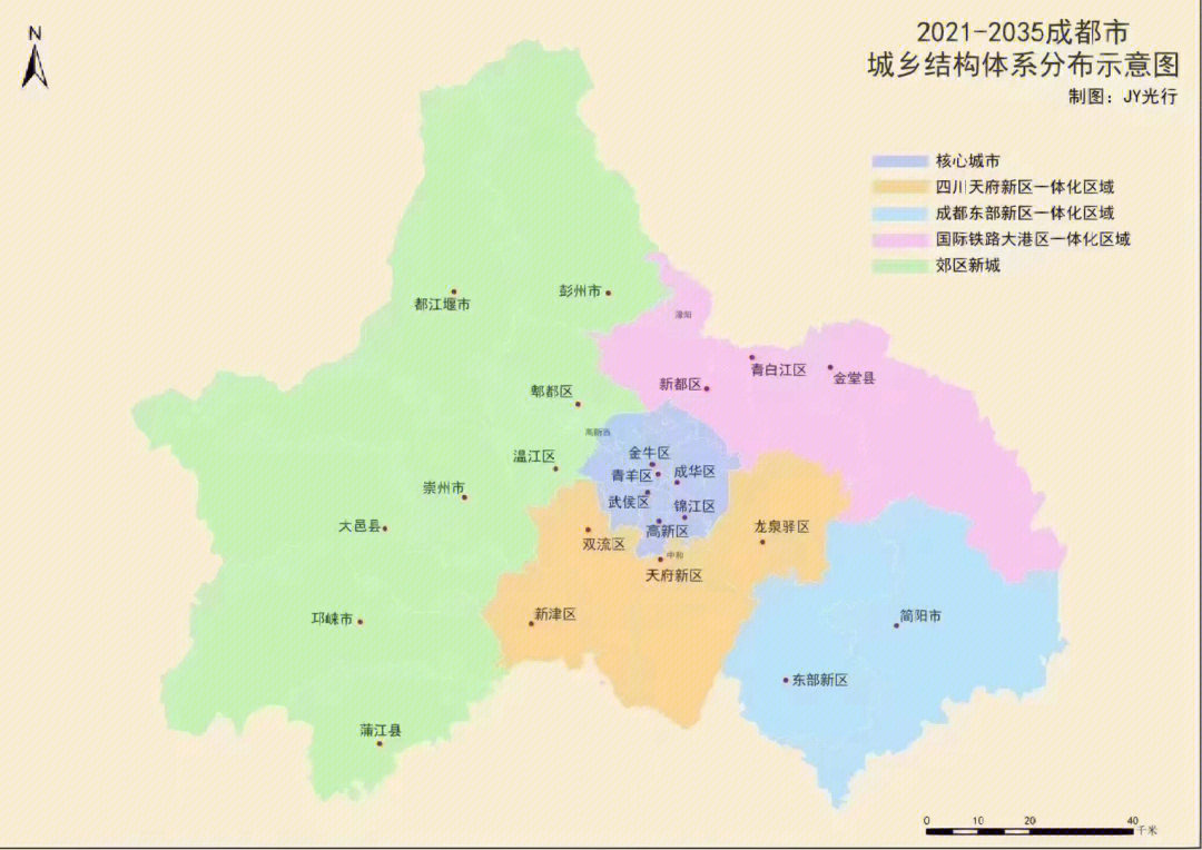 成都区域划分地图2020图片