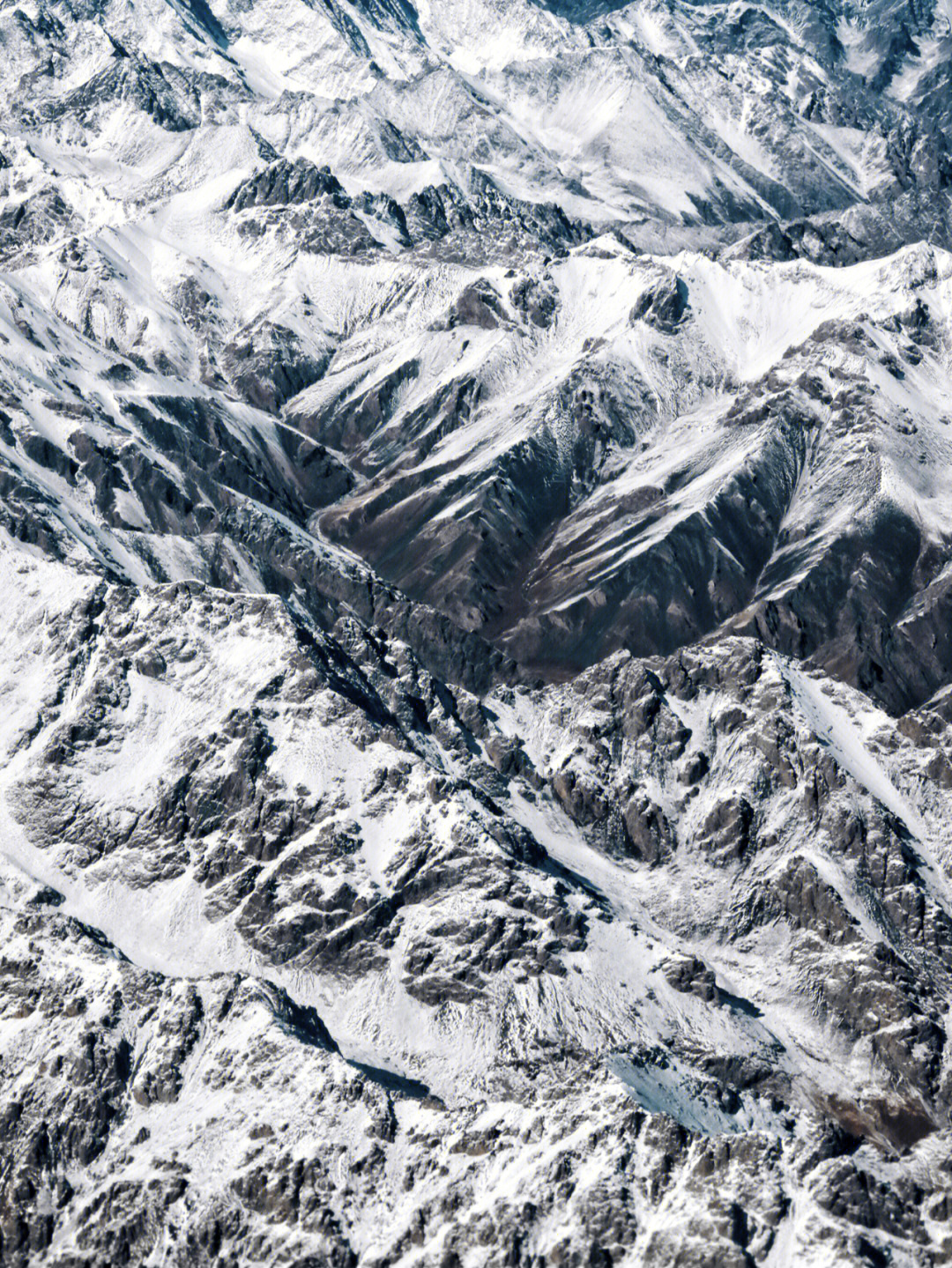 俯视绝美雪山