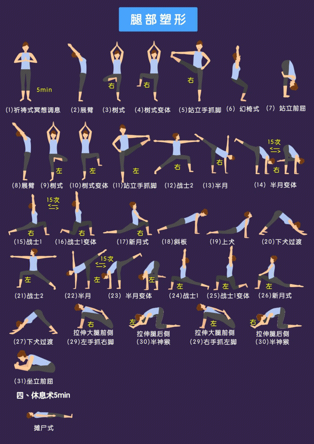 瑜伽排课27腿部塑形