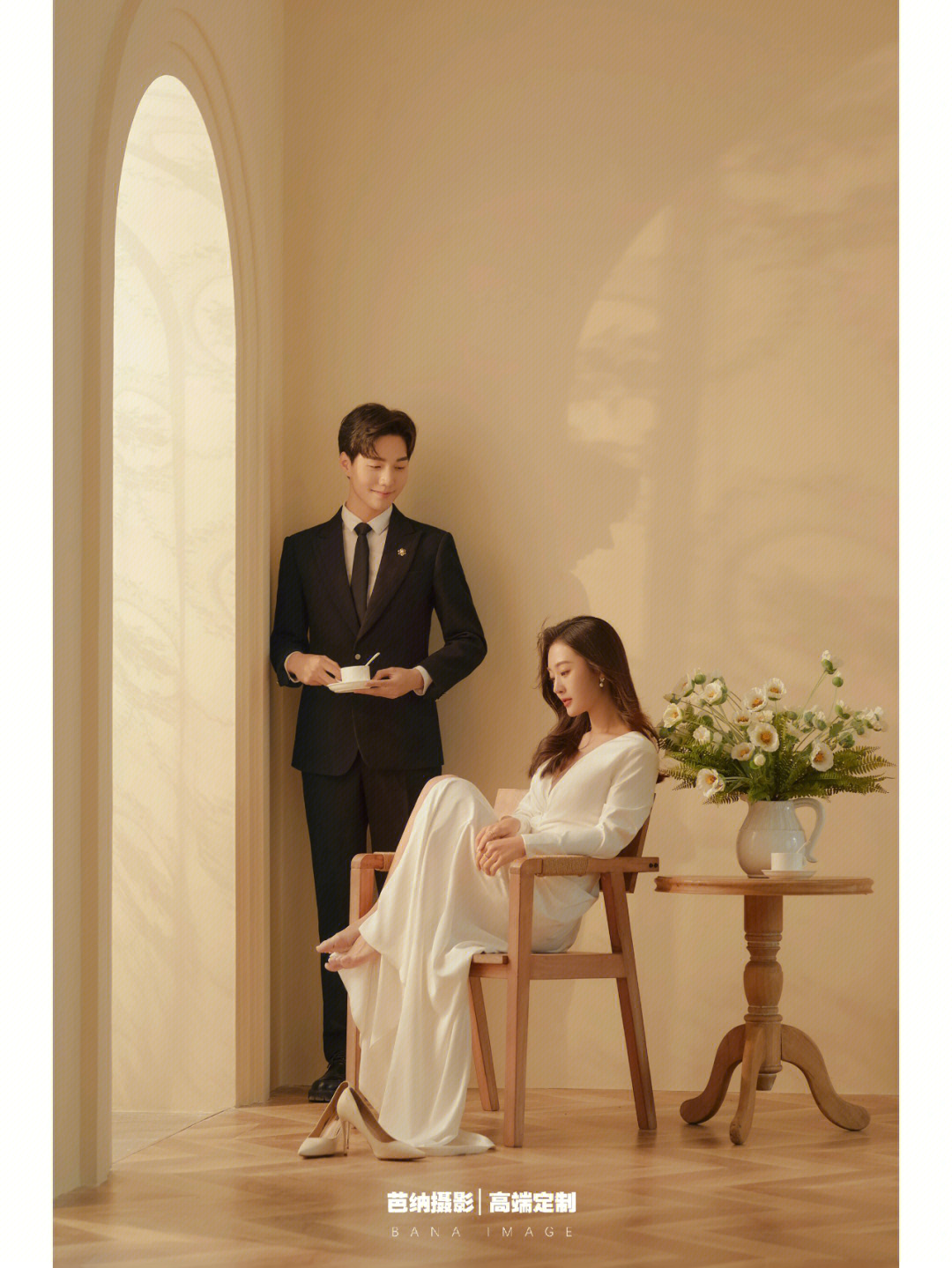 室内韩式极简婚纱照69浪漫仪式感满溢