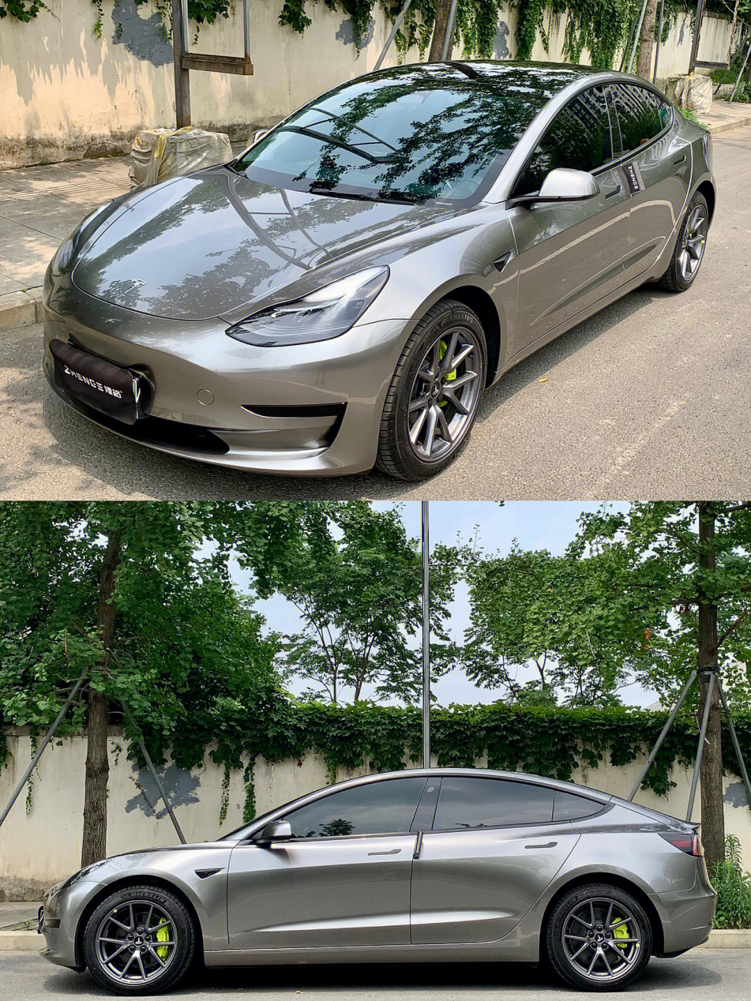 特斯拉model370液态金属银特斯拉改色