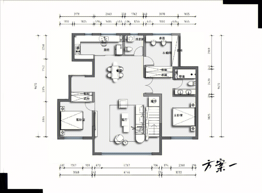 140平方平面设计图图片