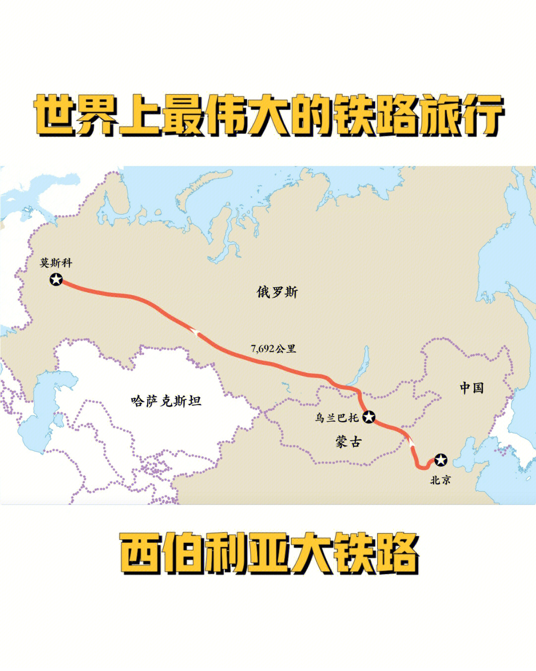 西伯利亚大铁路线路图图片