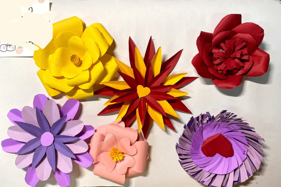 纸浮雕花朵制作步骤图片