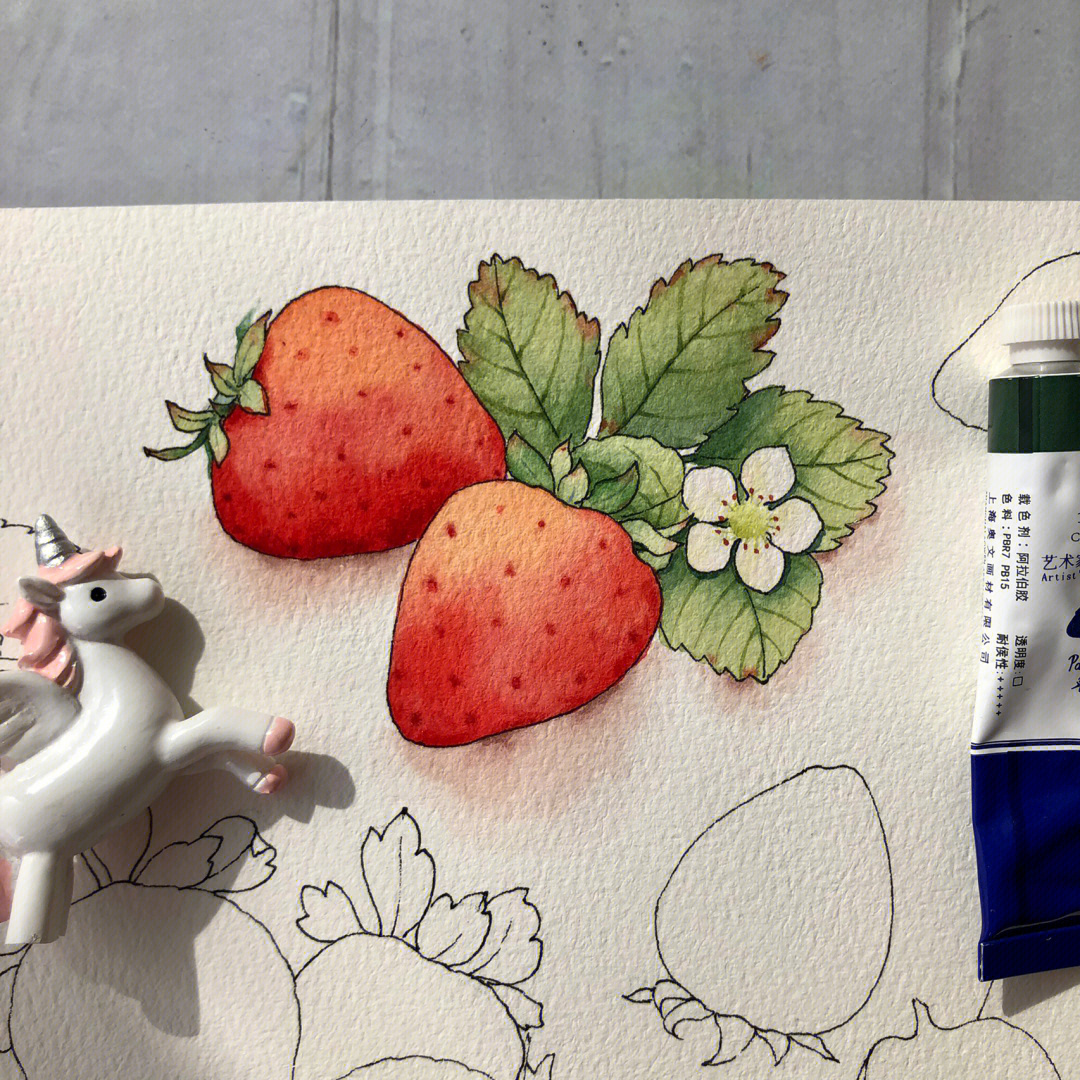 水彩草莓15100