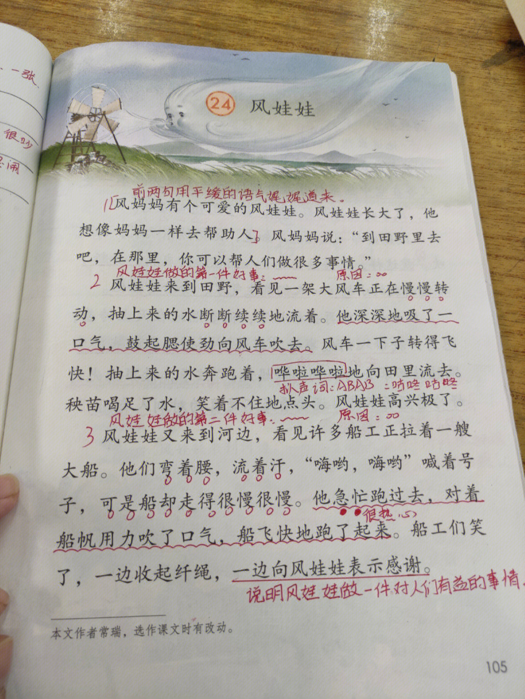 风娃娃简笔画课文图片