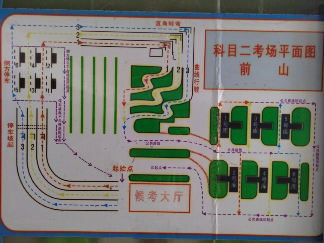 定西考场科二路线图图片