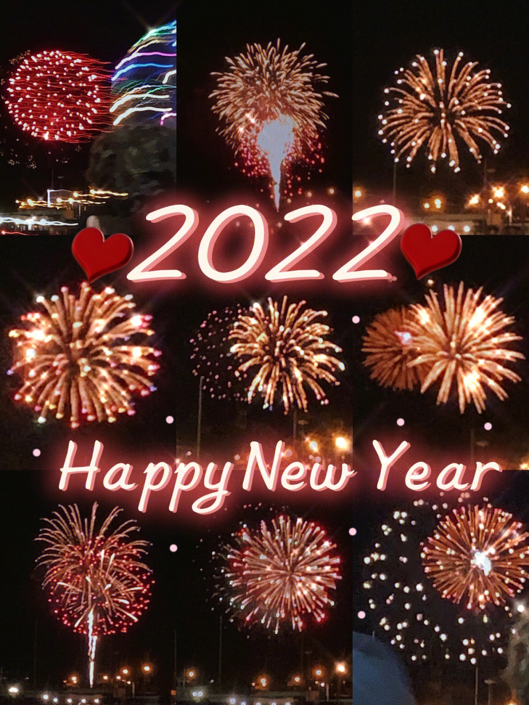 2022新年快乐海边烟花倒数花车巡游plog