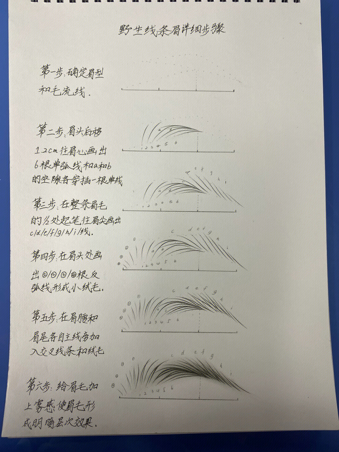 纹绣初学者画眉型图解图片