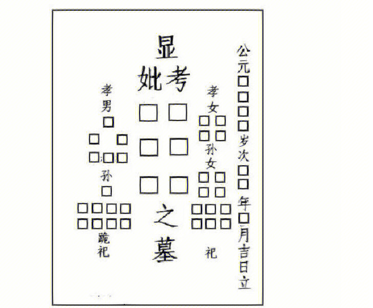 墓碑碑文的格式及写法介绍