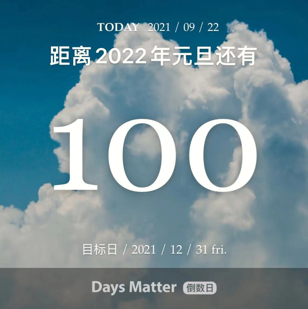 2021年最后一个100天