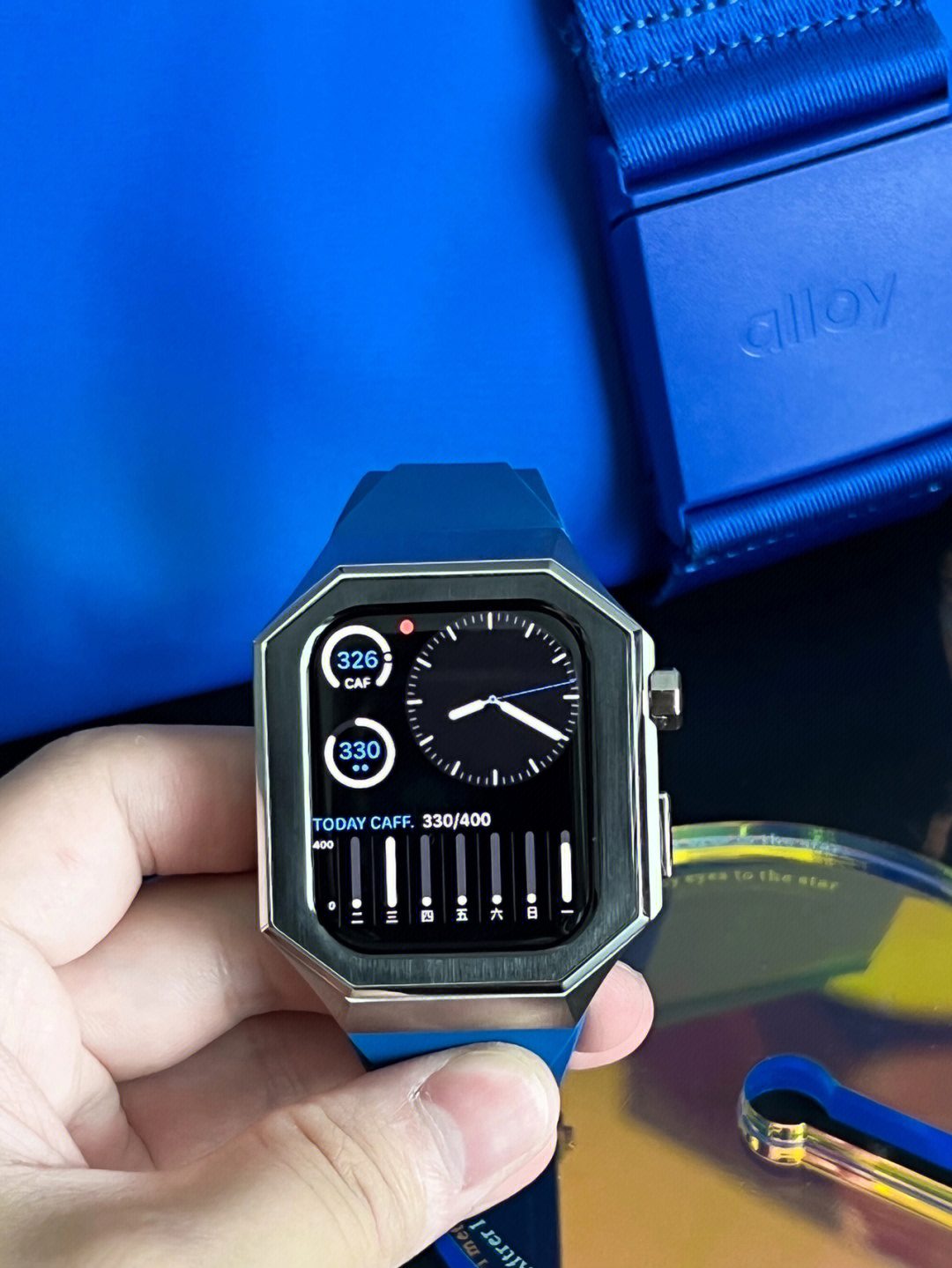 iwatch表盘蓝色框框图片