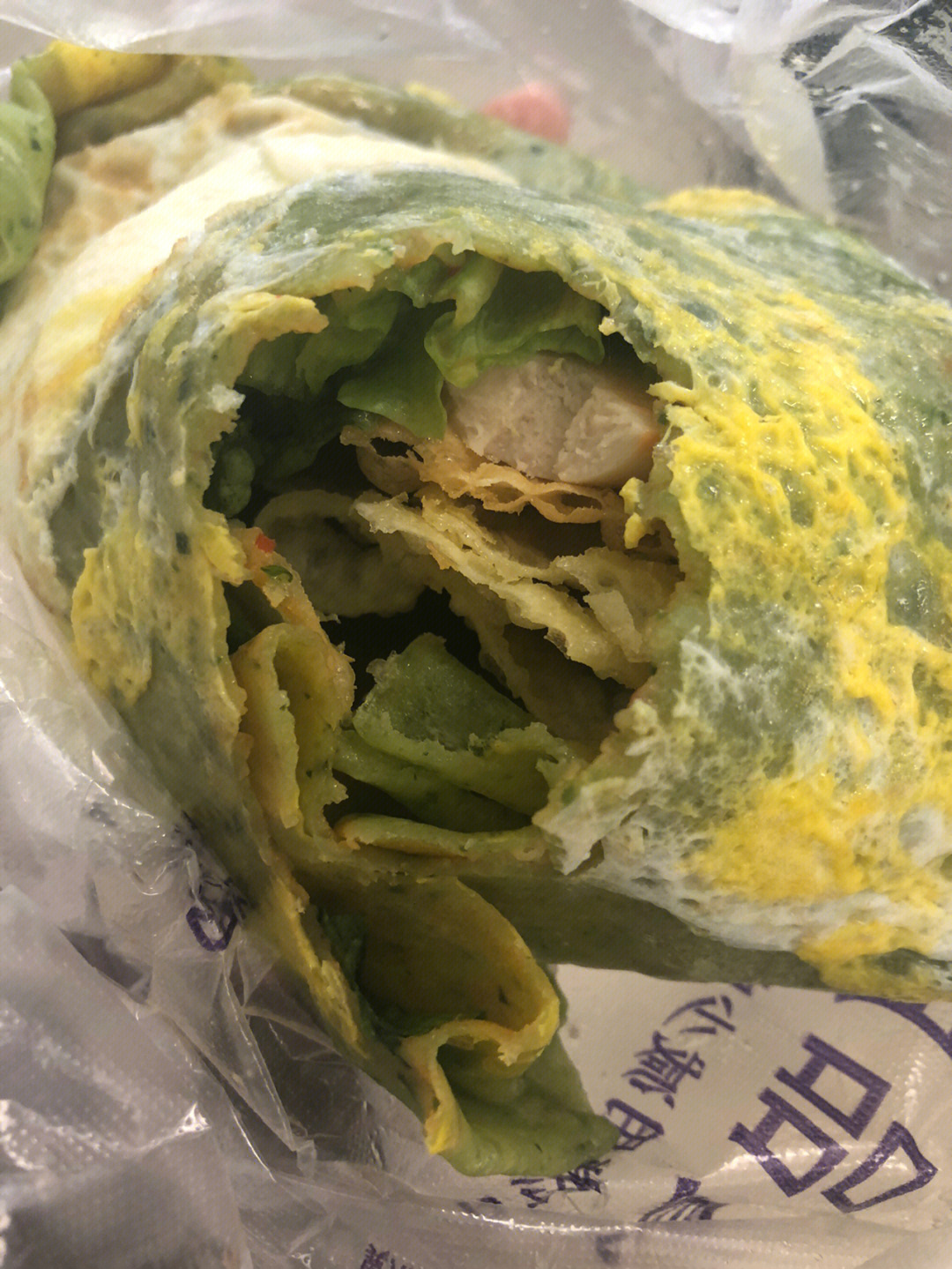 菠菜煎饼果子图片