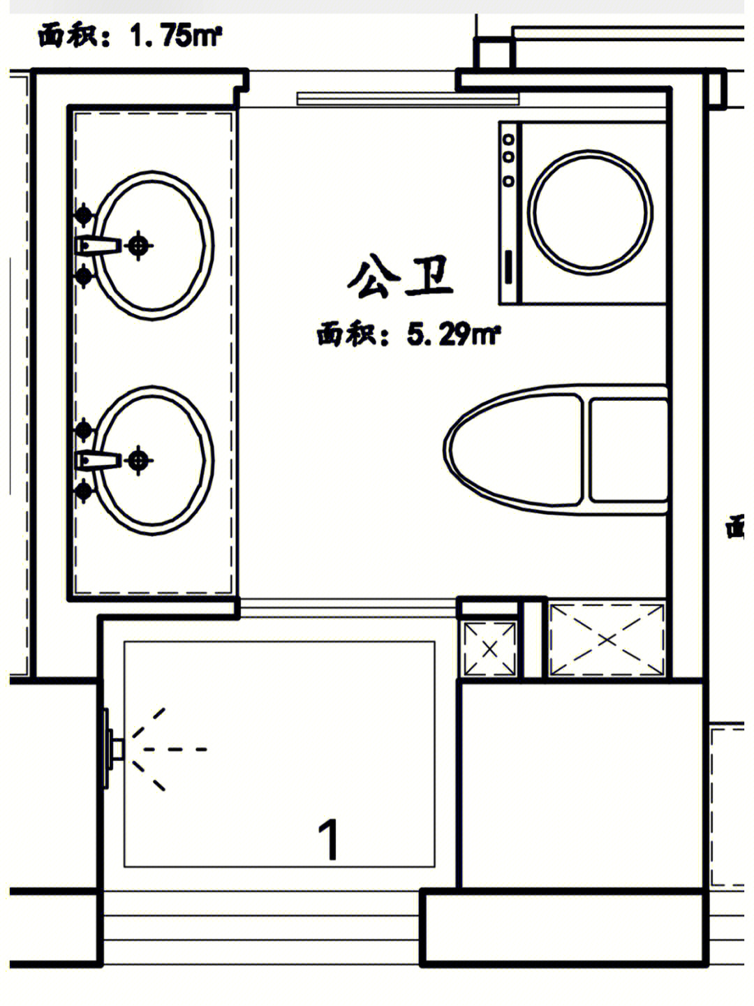 洗手池平面图图片